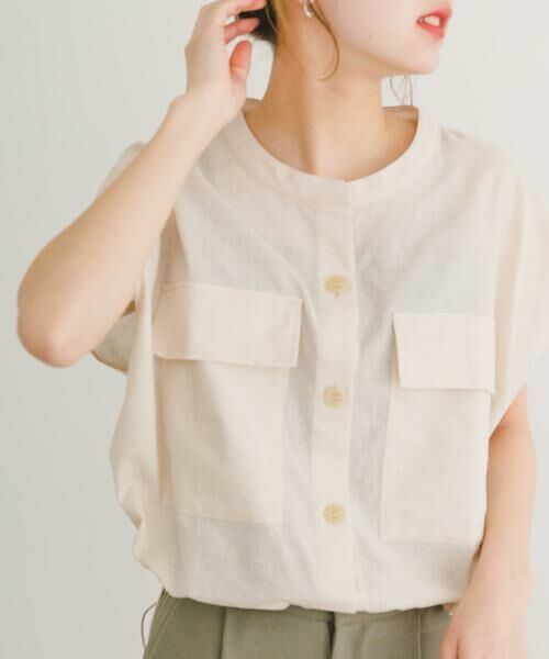 URBAN RESEARCH ITEMS / アーバンリサーチ アイテムズ シャツ・ブラウス | リネンミックスドロストポケットシャツ | 詳細20