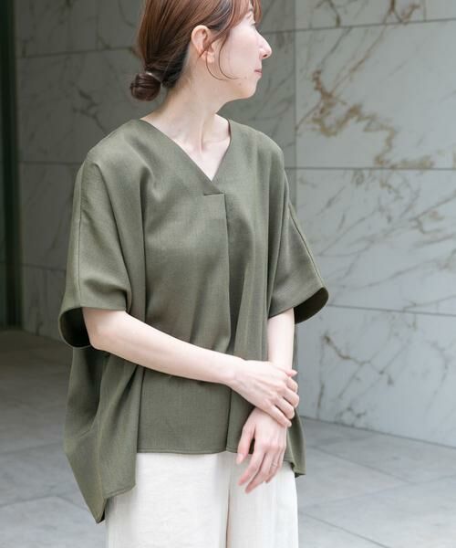 URBAN RESEARCH ITEMS / アーバンリサーチ アイテムズ Tシャツ | リネンライクVネックプルオーバー | 詳細2