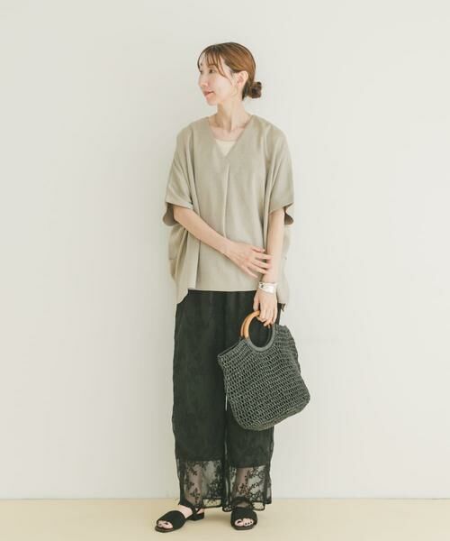 URBAN RESEARCH ITEMS / アーバンリサーチ アイテムズ Tシャツ | リネンライクVネックプルオーバー | 詳細21