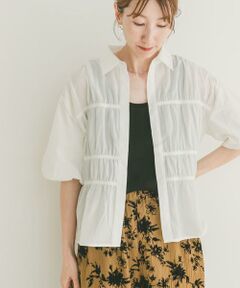 URBAN RESEARCH ITEMS / アーバンリサーチ アイテムズ シャツ・ブラウス | シャーリングハーフスリーブブラウス
