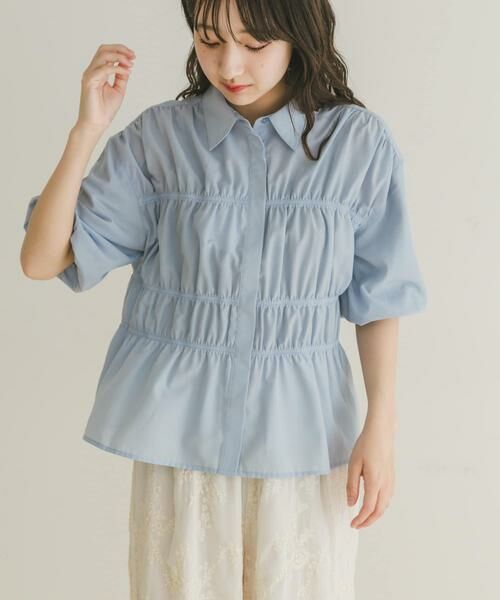 URBAN RESEARCH ITEMS / アーバンリサーチ アイテムズ シャツ・ブラウス | シャーリングハーフスリーブブラウス | 詳細2