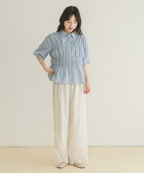 URBAN RESEARCH ITEMS / アーバンリサーチ アイテムズ シャツ・ブラウス | シャーリングハーフスリーブブラウス | 詳細4