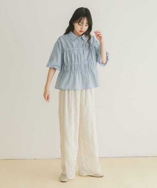 URBAN RESEARCH ITEMS / アーバンリサーチ アイテムズ シャツ・ブラウス | シャーリングハーフスリーブブラウス | 詳細6