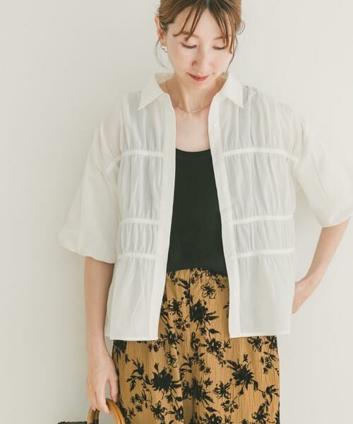 URBAN RESEARCH ITEMS / アーバンリサーチ アイテムズ シャツ・ブラウス | シャーリングハーフスリーブブラウス | 詳細9