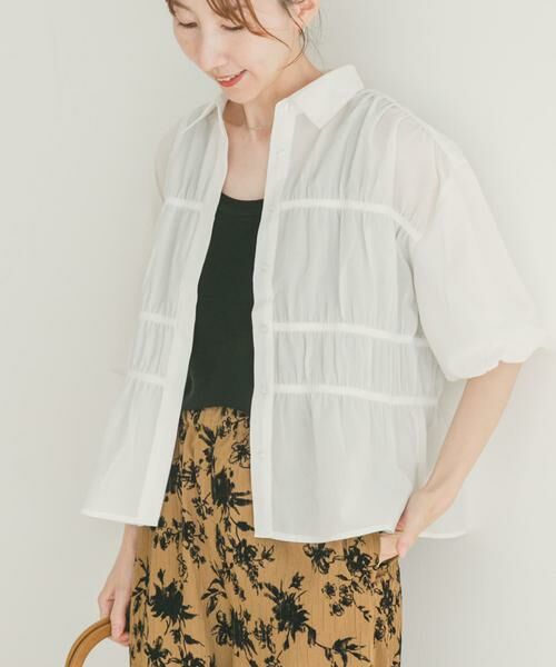 URBAN RESEARCH ITEMS / アーバンリサーチ アイテムズ シャツ・ブラウス | シャーリングハーフスリーブブラウス | 詳細10