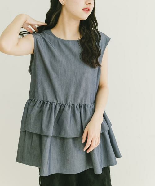 URBAN RESEARCH ITEMS / アーバンリサーチ アイテムズ シャツ・ブラウス | ティアードノースリブラウス | 詳細1