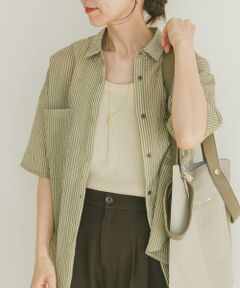 URBAN RESEARCH ITEMS / アーバンリサーチ アイテムズ シャツ・ブラウス | シアーストライプハンソデシャツ