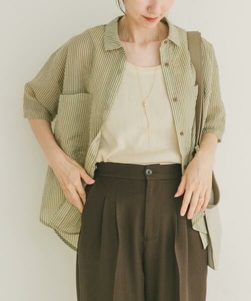 URBAN RESEARCH ITEMS / アーバンリサーチ アイテムズ シャツ・ブラウス | シアーストライプハンソデシャツ | 詳細1