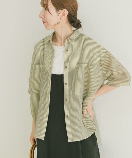 URBAN RESEARCH ITEMS / アーバンリサーチ アイテムズ シャツ・ブラウス | シアーストライプハンソデシャツ | 詳細10