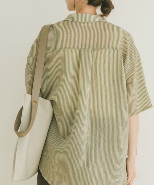 URBAN RESEARCH ITEMS / アーバンリサーチ アイテムズ シャツ・ブラウス | シアーストライプハンソデシャツ | 詳細2