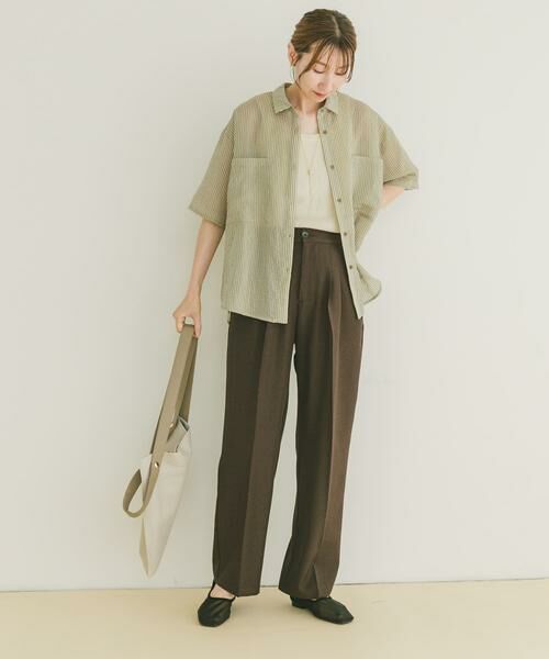 URBAN RESEARCH ITEMS / アーバンリサーチ アイテムズ シャツ・ブラウス | シアーストライプハンソデシャツ | 詳細5