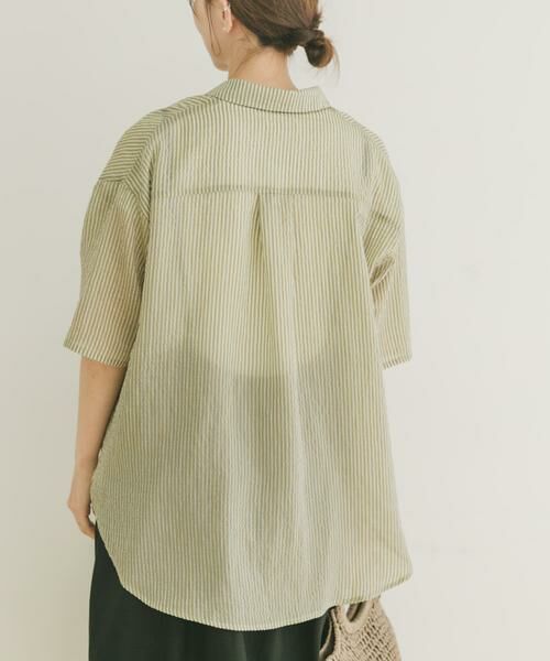 URBAN RESEARCH ITEMS / アーバンリサーチ アイテムズ シャツ・ブラウス | シアーストライプハンソデシャツ | 詳細9