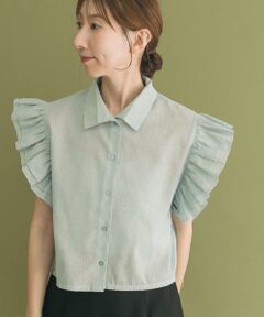 URBAN RESEARCH ITEMS / アーバンリサーチ アイテムズ シャツ・ブラウス | フリルリネンショートブラウス