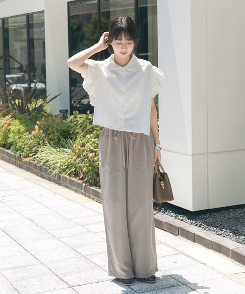 URBAN RESEARCH ITEMS / アーバンリサーチ アイテムズ シャツ・ブラウス | フリルリネンショートブラウス | 詳細3