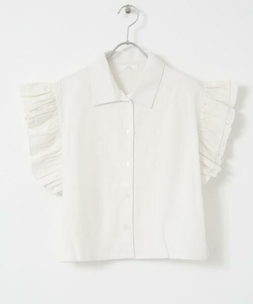 URBAN RESEARCH ITEMS / アーバンリサーチ アイテムズ シャツ・ブラウス | フリルリネンショートブラウス | 詳細6