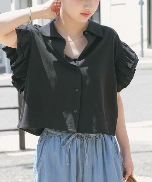 URBAN RESEARCH ITEMS / アーバンリサーチ アイテムズ シャツ・ブラウス | フリルリネンショートブラウス | 詳細8