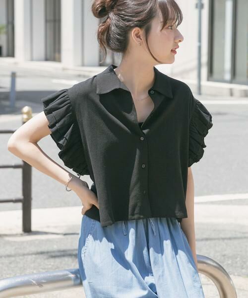 URBAN RESEARCH ITEMS / アーバンリサーチ アイテムズ シャツ・ブラウス | フリルリネンショートブラウス | 詳細9