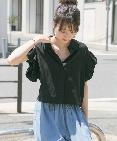 URBAN RESEARCH ITEMS / アーバンリサーチ アイテムズ シャツ・ブラウス | フリルリネンショートブラウス | 詳細10