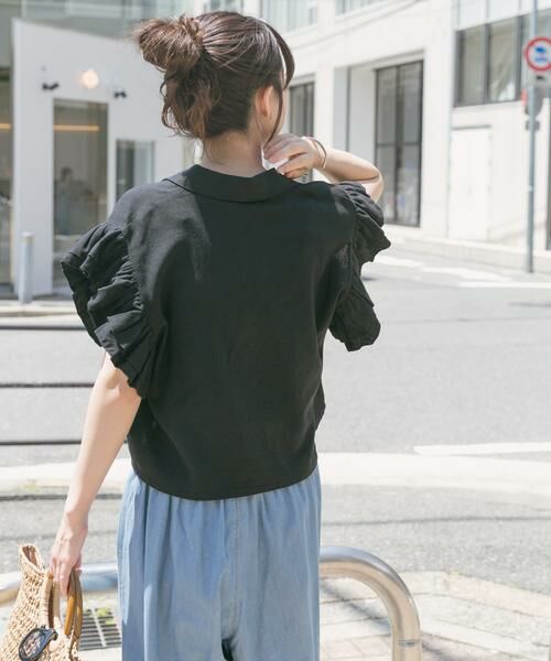 URBAN RESEARCH ITEMS / アーバンリサーチ アイテムズ シャツ・ブラウス | フリルリネンショートブラウス | 詳細11