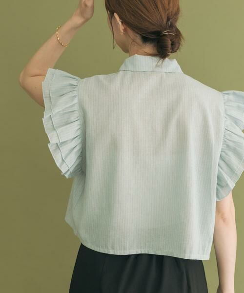 URBAN RESEARCH ITEMS / アーバンリサーチ アイテムズ シャツ・ブラウス | フリルリネンショートブラウス | 詳細18