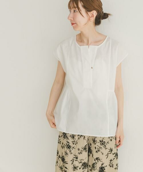 URBAN RESEARCH ITEMS/アーバンリサーチ アイテムズ ワイドスキッパーブラウス ホワイト FREE