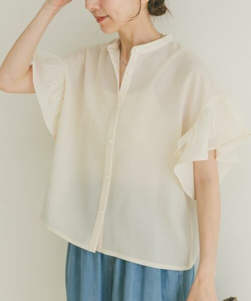 URBAN RESEARCH ITEMS / アーバンリサーチ アイテムズ シャツ・ブラウス | チュールドッキングフリルブラウス | 詳細6