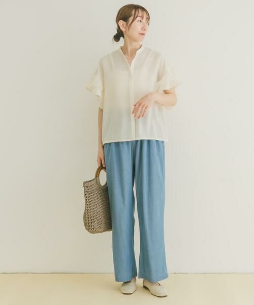 URBAN RESEARCH ITEMS / アーバンリサーチ アイテムズ シャツ・ブラウス | チュールドッキングフリルブラウス | 詳細7