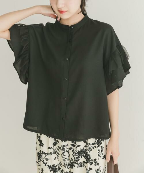 URBAN RESEARCH ITEMS / アーバンリサーチ アイテムズ シャツ・ブラウス | チュールドッキングフリルブラウス | 詳細17