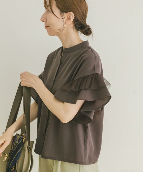 URBAN RESEARCH ITEMS / アーバンリサーチ アイテムズ シャツ・ブラウス | チュールドッキングフリルブラウス | 詳細24