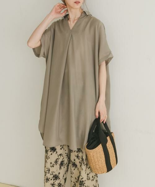 URBAN RESEARCH ITEMS / アーバンリサーチ アイテムズ チュニック | スキッパーフレンチチュニック(カーキ)