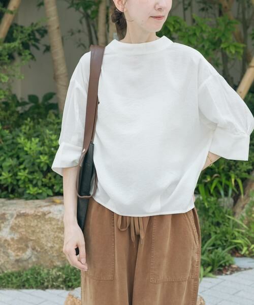 URBAN RESEARCH ITEMS/アーバンリサーチ アイテムズ シアー5ブソデハイネックブラウス オフホワイト FREE URBAN RESEARCH ITEMS/アーバンリサーチ アイテムズ シアー5ブソデハイネックブラウス オフホワイト FREE