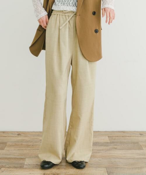 URBAN RESEARCH ITEMS/アーバンリサーチ アイテムズ イージーケアワイドパンツ ベージュ FREE URBAN RESEARCH ITEMS/アーバンリサーチ アイテムズ イージーケアワイドパンツ ベージュ FREE