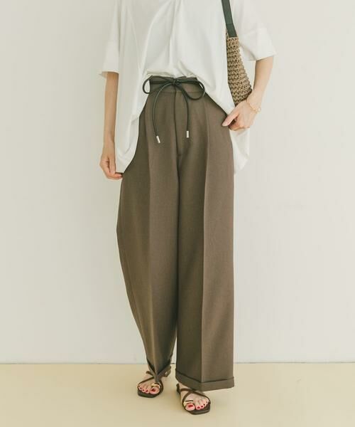 URBAN RESEARCH ITEMS/アーバンリサーチ アイテムズ ベルト付きパンツ ブラウン FREE URBAN RESEARCH ITEMS/アーバンリサーチ アイテムズ ベルト付きパンツ ブラウン FREE