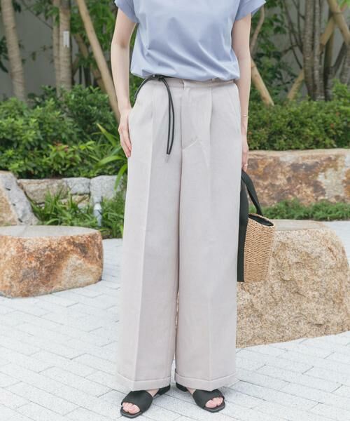 URBAN RESEARCH ITEMS/アーバンリサーチ アイテムズ ベルト付きパンツ ライトベージュ FREE