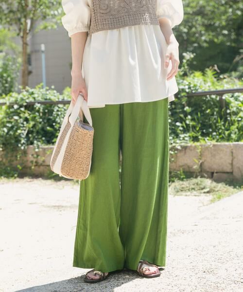 URBAN RESEARCH ITEMS / アーバンリサーチ アイテムズ その他パンツ | 『Sサイズあり』『洗濯可』リネンレーヨンワイドパンツ | 詳細1