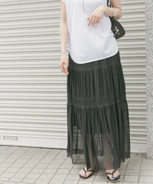 URBAN RESEARCH ITEMS / アーバンリサーチ アイテムズ スカート | チュールシャーリングスカート | 詳細1