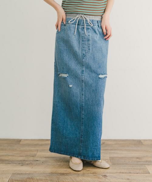 URBAN RESEARCH ITEMS / アーバンリサーチ アイテムズ スカート | ダブルウエストデニムスカート | 詳細2