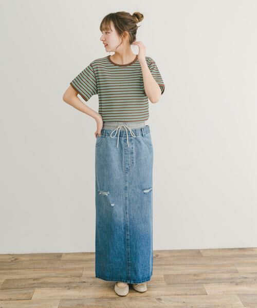 URBAN RESEARCH ITEMS / アーバンリサーチ アイテムズ スカート | ダブルウエストデニムスカート | 詳細4