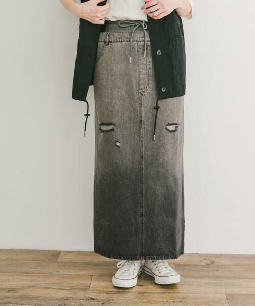 URBAN RESEARCH ITEMS / アーバンリサーチ アイテムズ スカート | ダブルウエストデニムスカート | 詳細13
