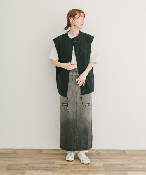 URBAN RESEARCH ITEMS / アーバンリサーチ アイテムズ スカート | ダブルウエストデニムスカート | 詳細15