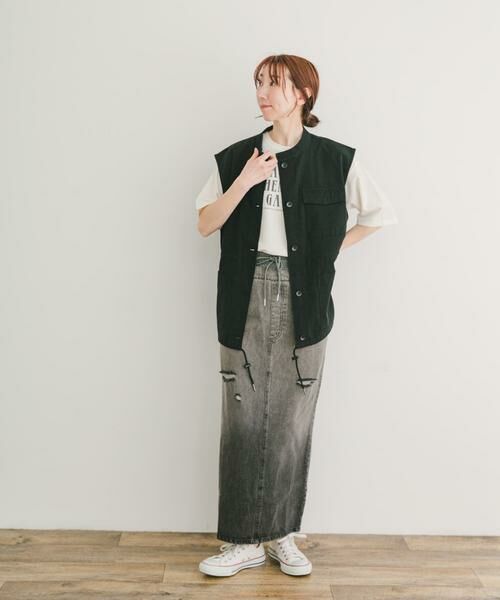 URBAN RESEARCH ITEMS / アーバンリサーチ アイテムズ スカート | ダブルウエストデニムスカート | 詳細16