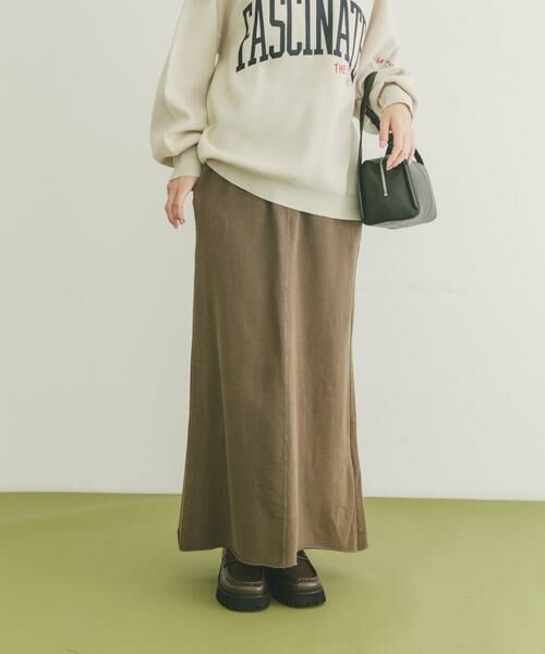 URBAN RESEARCH ITEMS / アーバンリサーチ アイテムズ スカート | ピグメントスウェットロングスカート | 詳細1