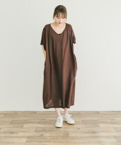 URBAN RESEARCH ITEMS / アーバンリサーチ アイテムズ ワンピース | リネンレーヨンドルマンワンピース