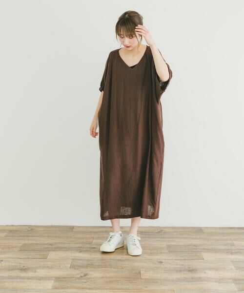 URBAN RESEARCH ITEMS / アーバンリサーチ アイテムズ ワンピース | リネンレーヨンドルマンワンピース | 詳細3