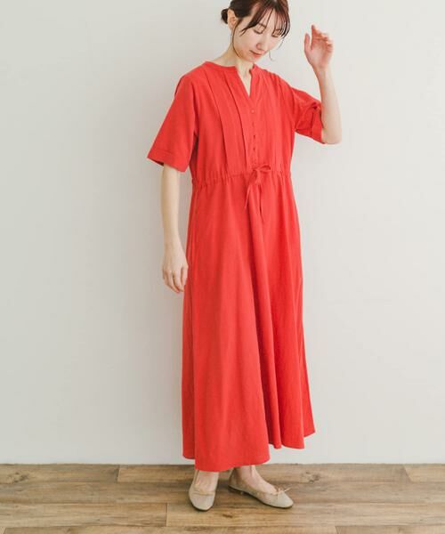 URBAN RESEARCH ITEMS / アーバンリサーチ アイテムズ ワンピース | ドライコットンタックワンピース | 詳細1