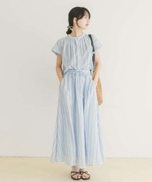 URBAN RESEARCH ITEMS / アーバンリサーチ アイテムズ ワンピース | マルチストライプセットアップライクワンピース | 詳細8