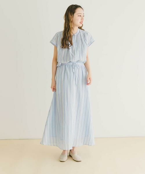 URBAN RESEARCH ITEMS / アーバンリサーチ アイテムズ ワンピース | マルチストライプセットアップライクワンピース | 詳細10