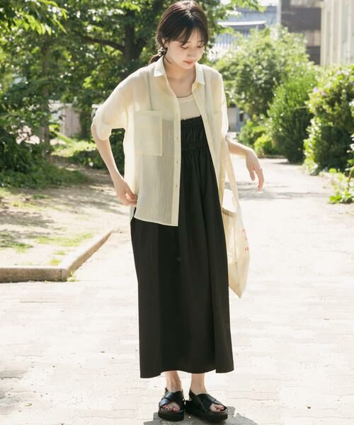 URBAN RESEARCH ITEMS / アーバンリサーチ アイテムズ ワンピース | シャーリングキャミワンピース | 詳細1