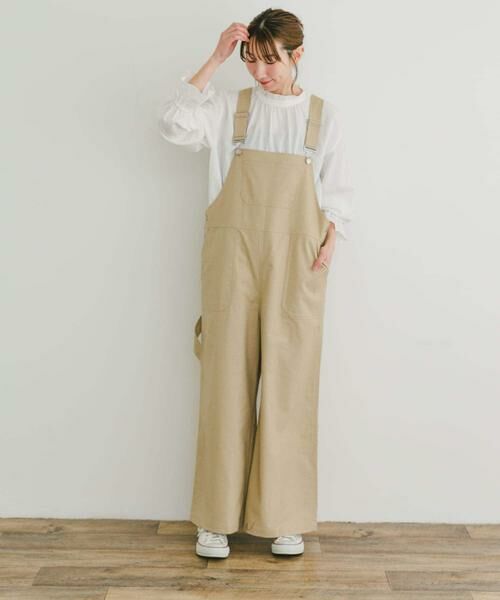 セール】 リネン混サロペット （サロペット・オールインワン