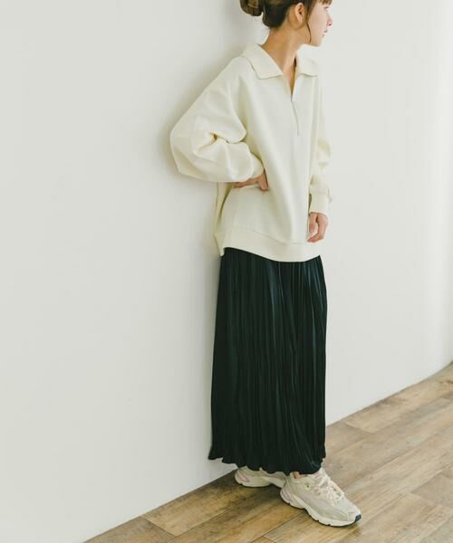 URBAN RESEARCH ITEMS / アーバンリサーチ アイテムズ セットアップ | ハーフジップトップス×スカートセット(ホワイト系その他)